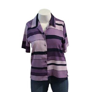 [Alia Petites] Short Sleeve Button Down - Size 10P